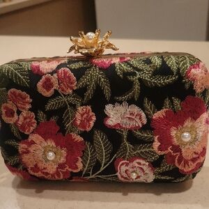 Floral Clutch Evening Bag Worn Once